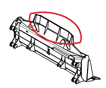 U-Shaped Slope Shield for Bulldozer Blade Model 9930190