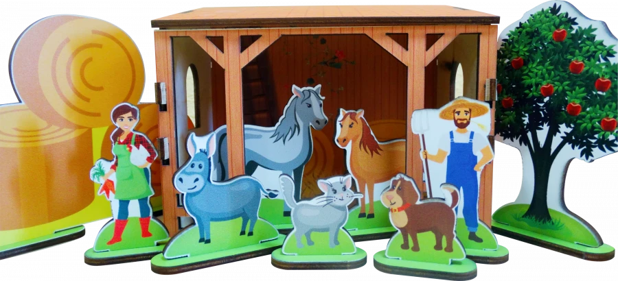 Educational AR Farm Building Set for Interactive Learning