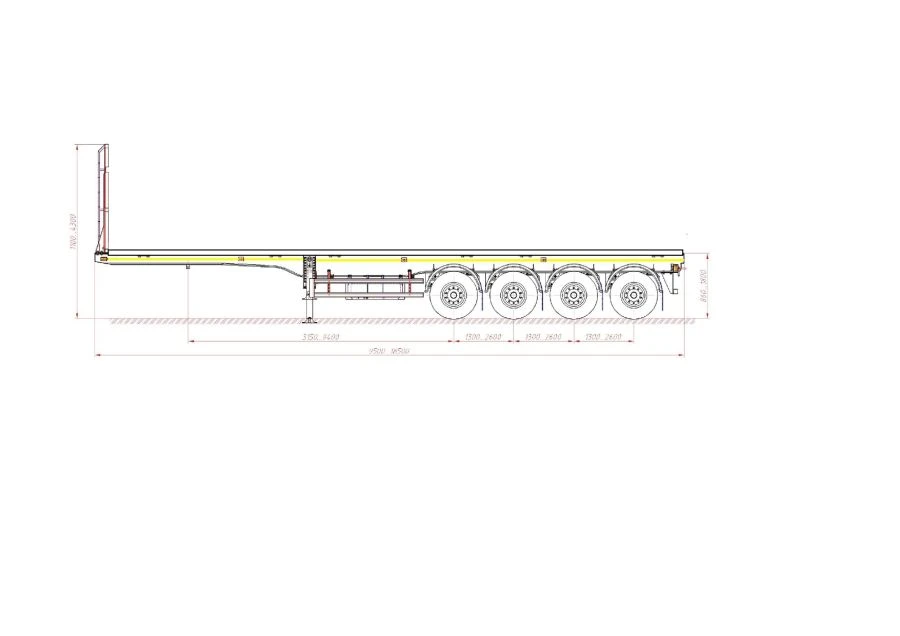 Semi-Trailer 98132A - Load Space with Bearing Frame and Platform