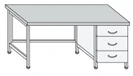 Metal Laboratory Table with 3 Drawers SL-7(m)