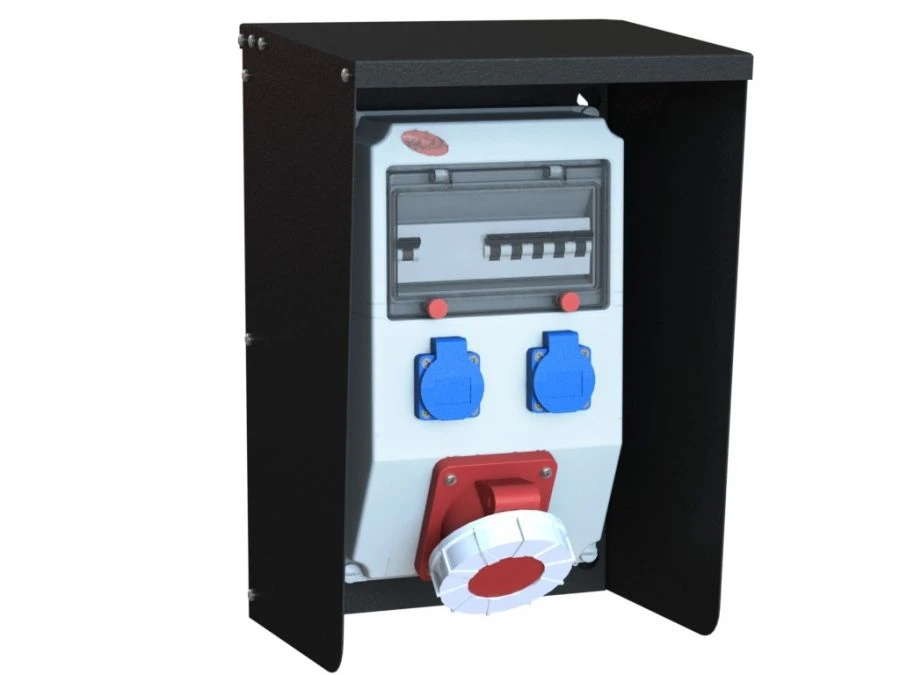 Wall-mounted Combination Distribution Module (Socket Panel) T P02.10 with Protective Canopy