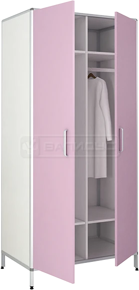 Two-Door Wardrobe with Hat Shelf and Rod - SHKAF SH-2KN
