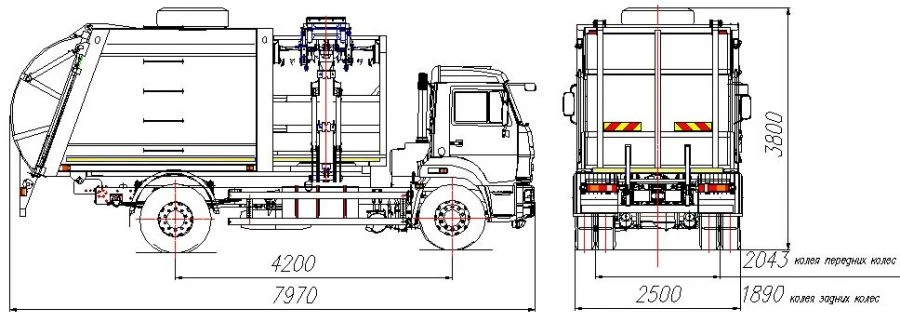 Side-Loading Refuse Collection Vehicle Model MK-4554-02