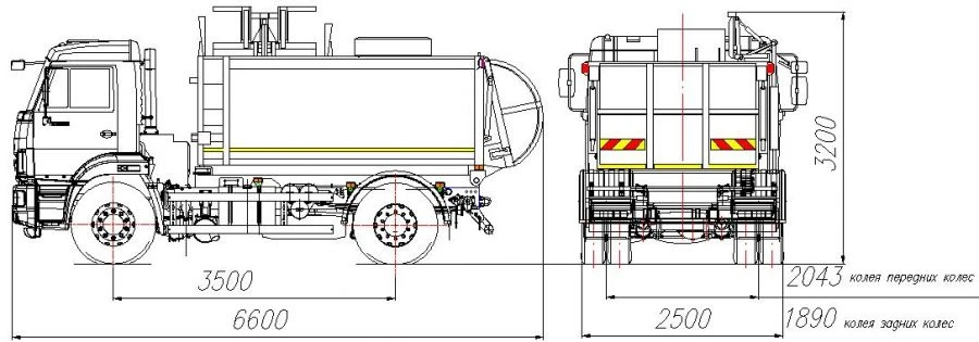 شاحنة جمع النفايات ذات التحميل الجانبي نموذج MK-4552-04