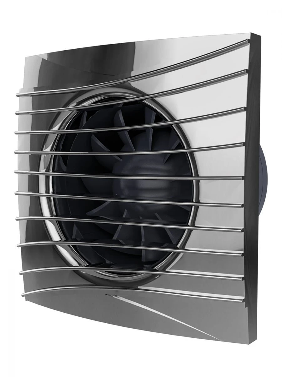 Decorative Exhaust Fan SILENT 4C Chrome with Back Valve