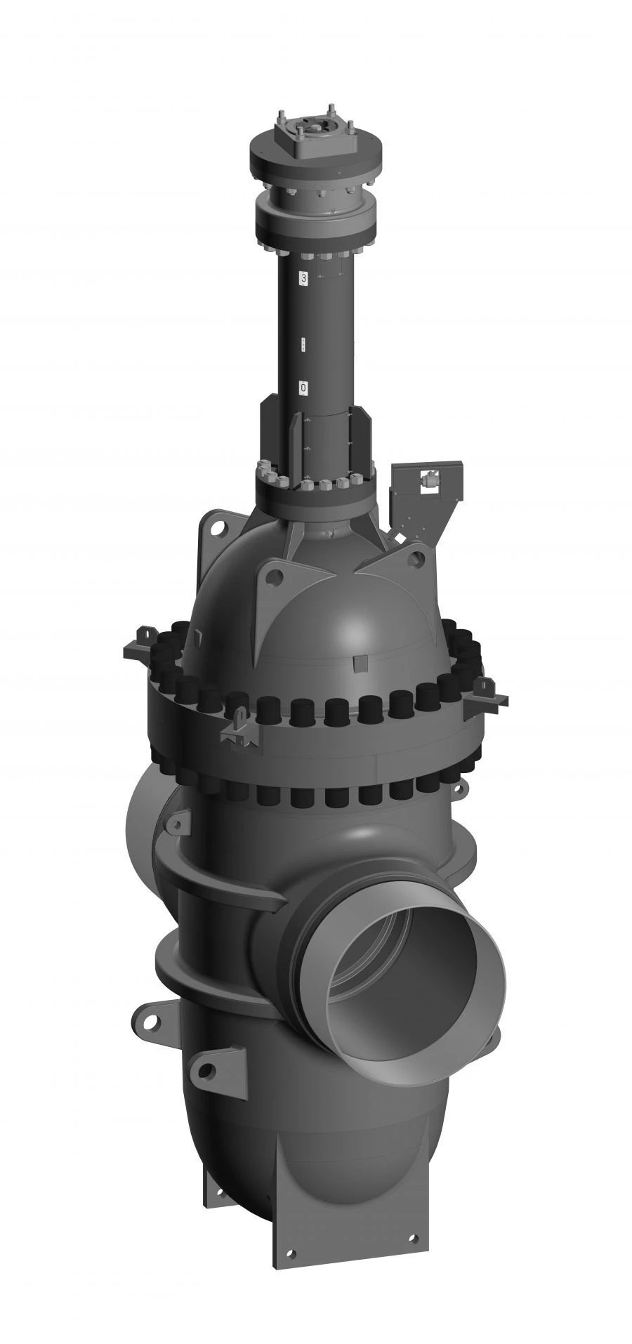 صمامات انزلاقية فولاذية DN 100 - 1200، PN 1.6 - 12.5 ميغا باسكال