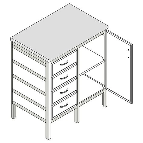 Stationary Material Storage Cabinet MA-25