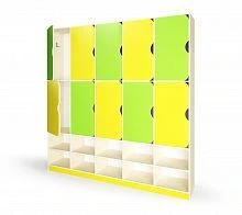Two-Tier 10-Compartment Children's Wardrobe with Shoe Storage