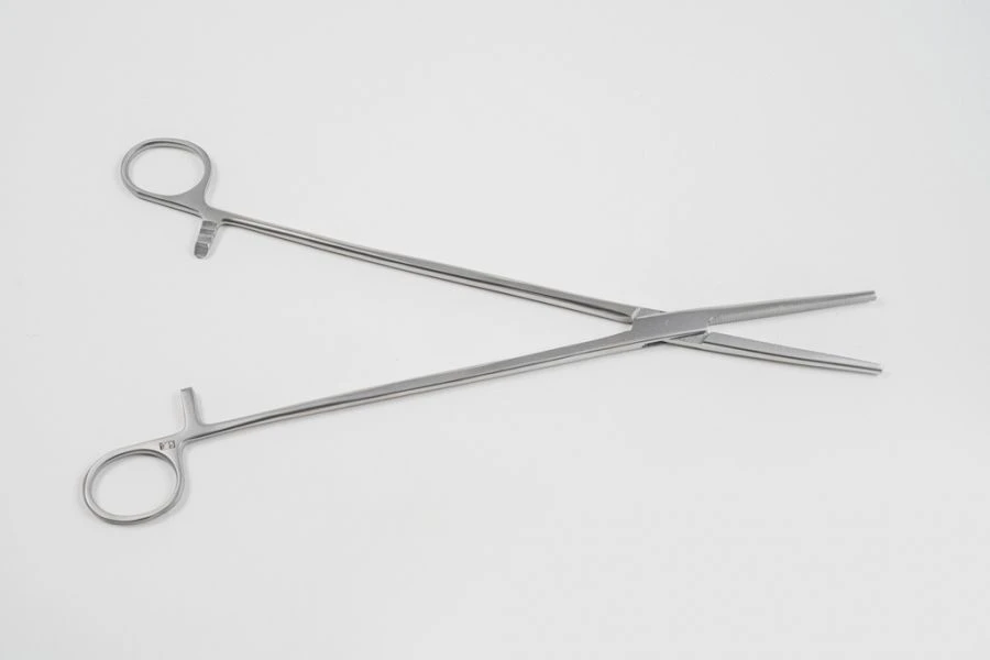 Surgical Hemostatic Clamp, Serrated, Straight, No. 3, 240 mm