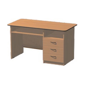 Durable Single Pedestal Writing Desk - Modern Design
