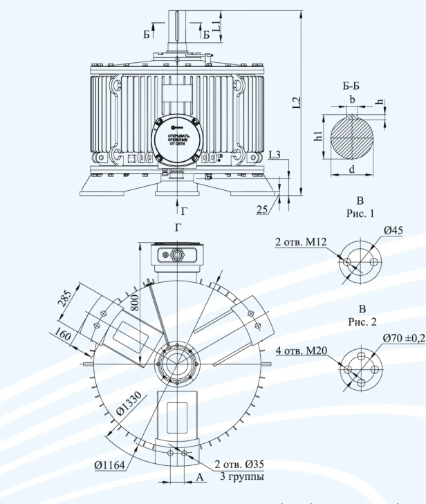 DVV 560 Vertical Explosion-Proof Asynchronous Motor 37 kW