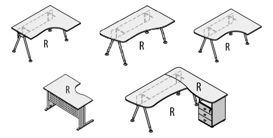 Ergonomic Desk with Metal Frame for Office and Home Use
