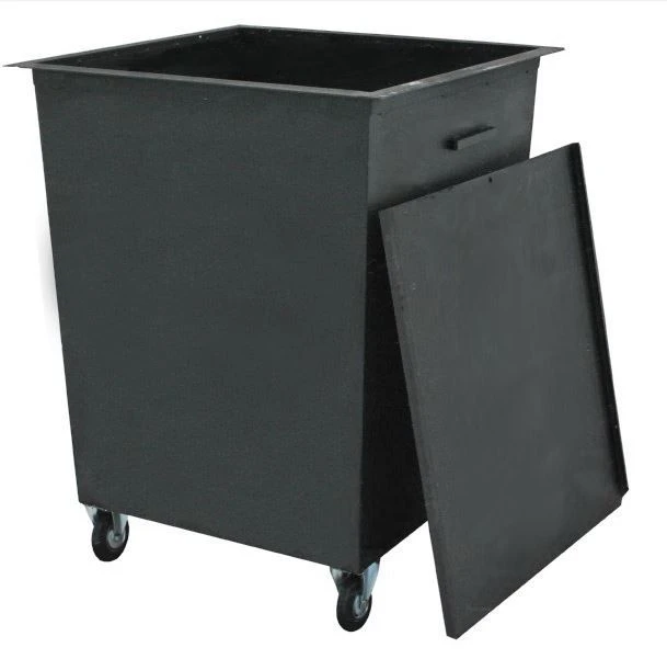 Waste Container with Wheels and Single-Hinged Lid