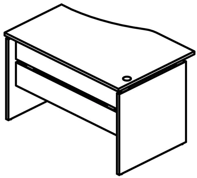 Ergonomic Desk 8017 with Left/Right Orientation - Galant Series