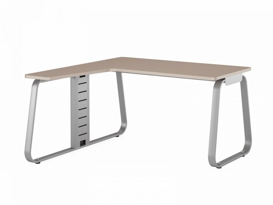 Small Left Workstation with Rounded Corners, Model JNO111SX
