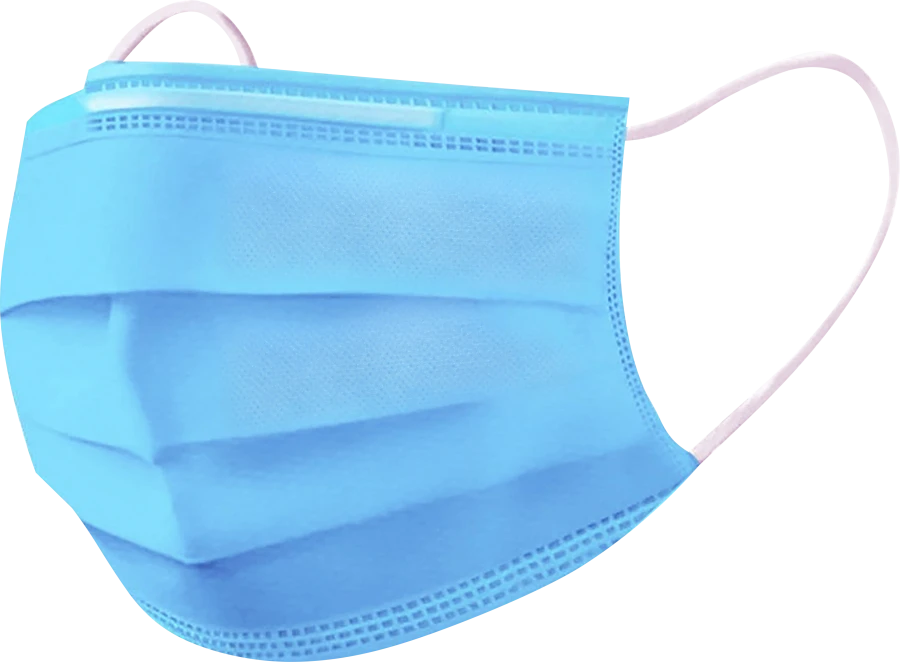 Disposable Non-Sterile Medical Face Mask for Teens, 3-Layer, White