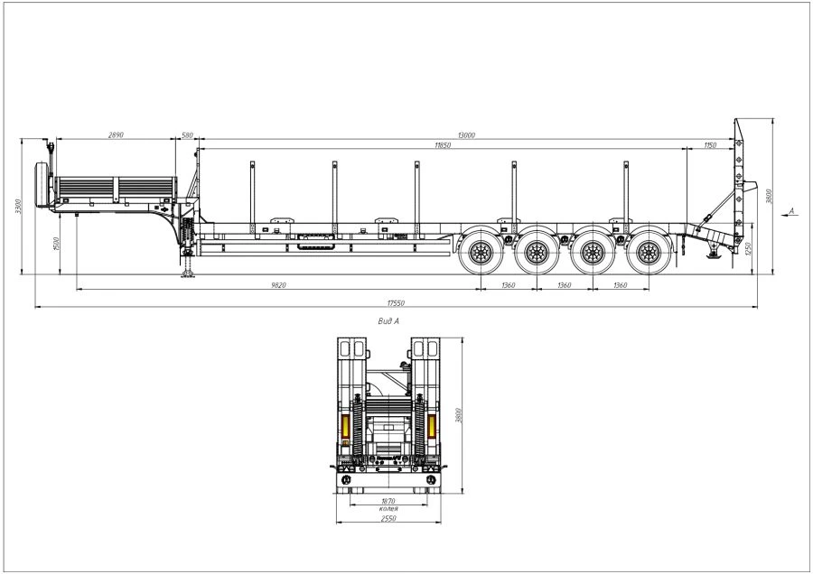 شاحنة نصفية 98132V لنقل البضائع الطويلة