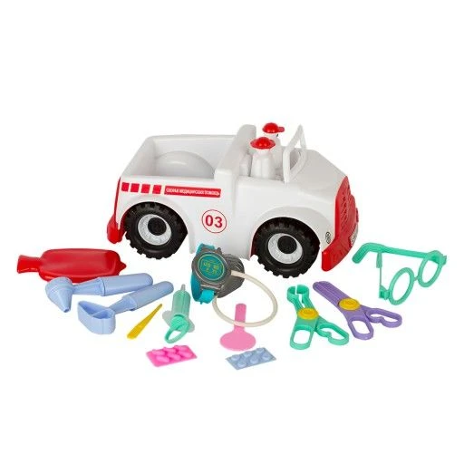 Toy Ambulance Car with 16 Accessories