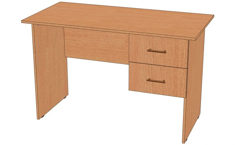 Rectangular Writing Desk with Suspended Cabinet SP-4