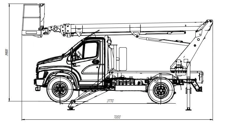 Compact Aerial Work Platform AGP-20T GAZ-C41R13 19M 80/250/300KG 13.5M