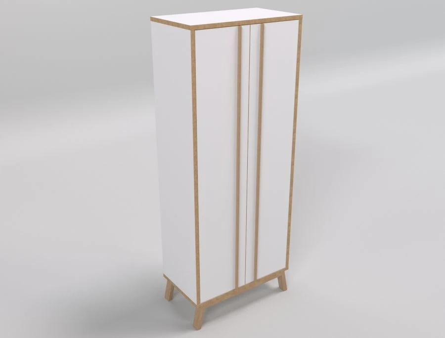 Elegant Wardrobe CC1 with Premium White Finish