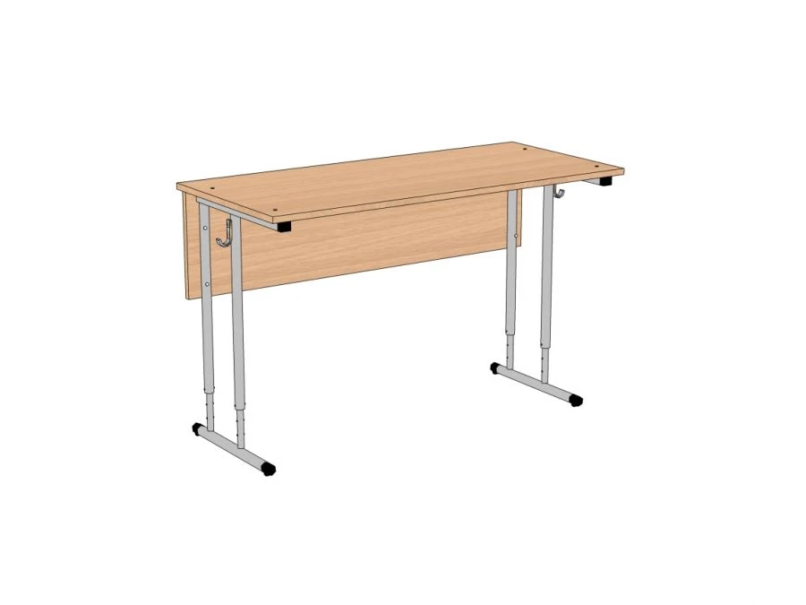 Adjustable Two-Person Student Desk with Round Tubes - Model Su-2.2R.01