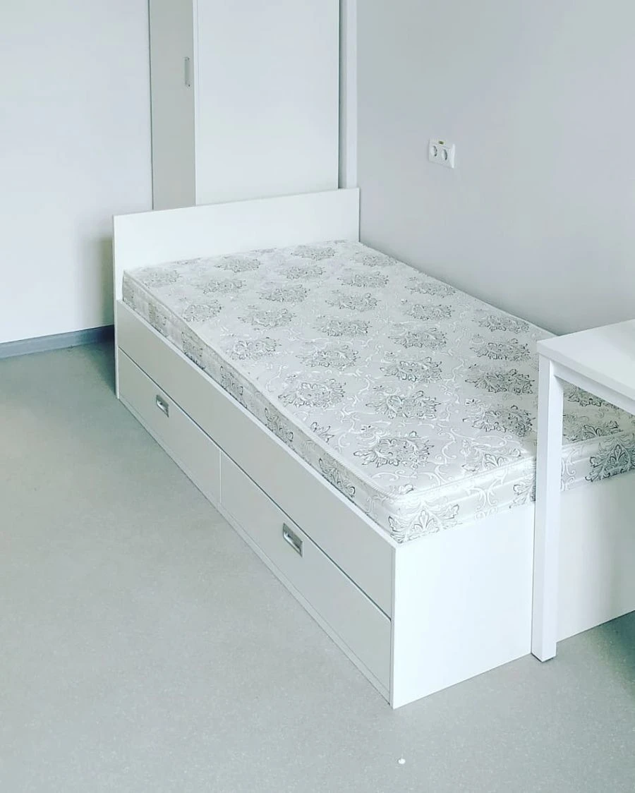 Single Bed with Headboard and Bed Slats