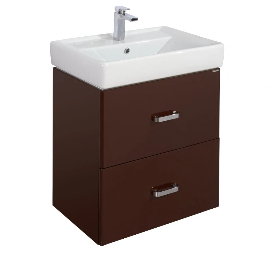 Modern Dark Brown Wall-Mounted Sink Cabinet Aquaton Amerina 60 1A135401AM4301.A135.4.01A.M43.0