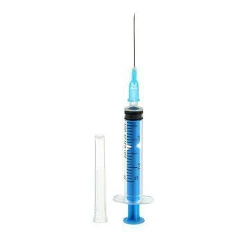 Disposable Sterile 3-Part Injection Syringe with Needle, Luer Type 2A