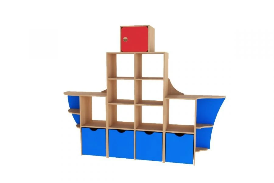 Unique Ship Design Bookshelf for Kids - Model 40024