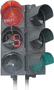 Traffic Light for Vehicle and Pedestrian Control DS6-25