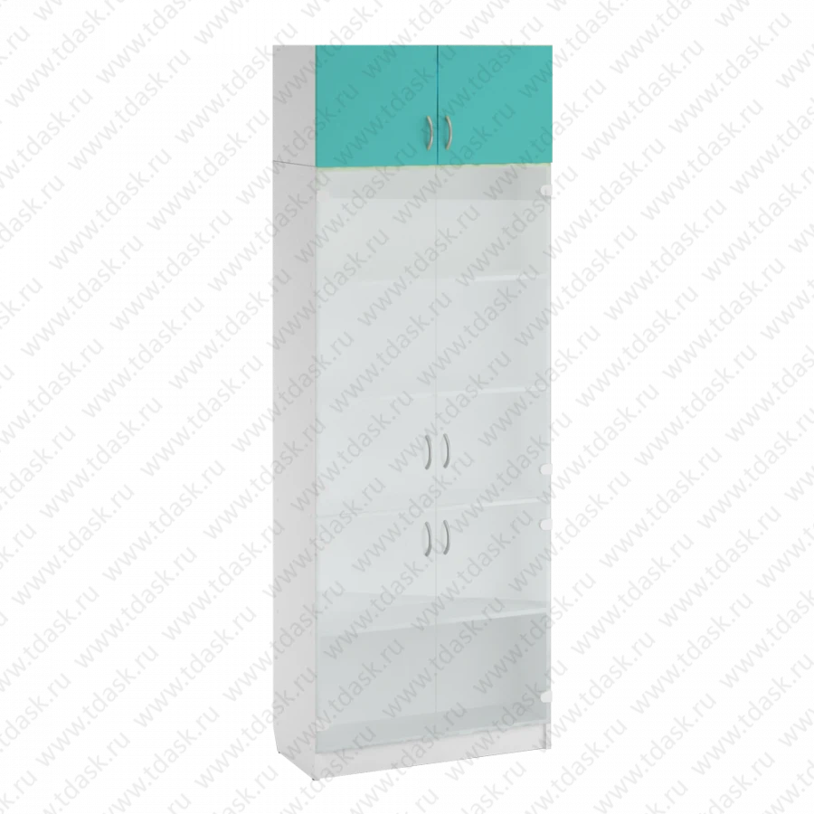 خزانة مستندات مع أرفف وأبواب زجاجية، موديل ش ك.13.05