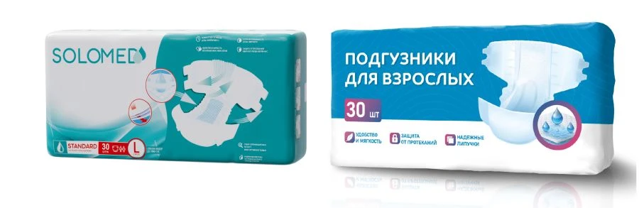 Standard Adult Disposable Diapers L Size, 30 Pieces