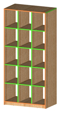 Double-Sided Shelf with Adjustable Parameters for Libraries