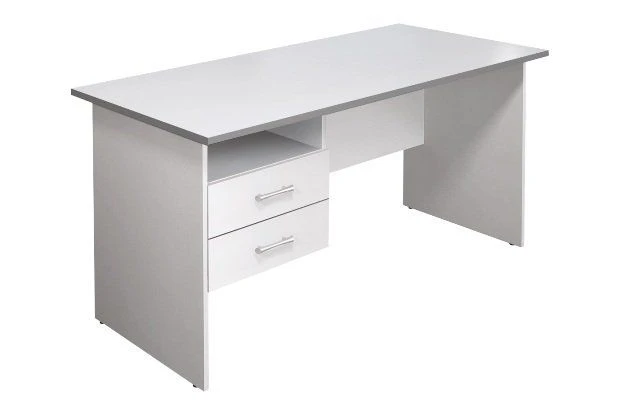 Desk with Left Hanging Cabinet and 2 Drawers