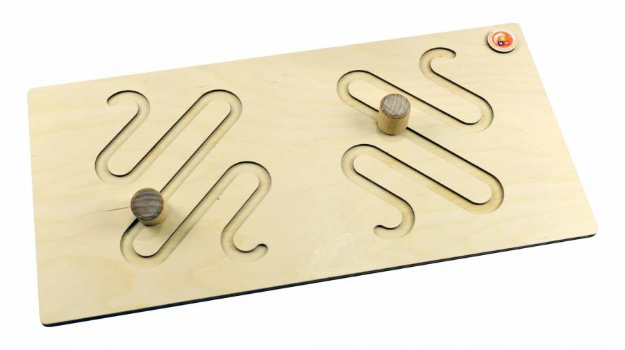 Zigzag Hemisphere Board with Stylus and Wooden Sticks