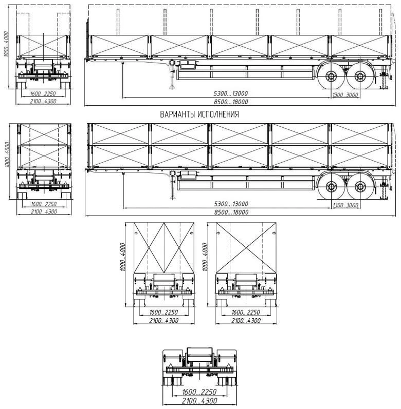 Agricultural Cargo Semi-Trailer for Transporting Goods - 4589R4 Model