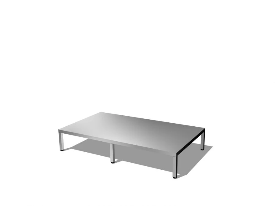 عربة معدنية لتخزين المنتجات مؤقتًا