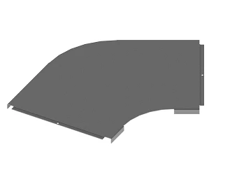 Horizontal Corner Radius Tray Cover 60 Degrees KL 000 U60R15