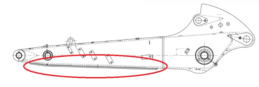 Excavator Handle Protection Model 9581809 for Durability
