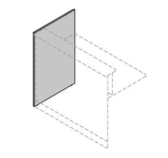 Wooden End Panel for Office Series: Work, Blitz, Agat, Rio Base, Rio Project