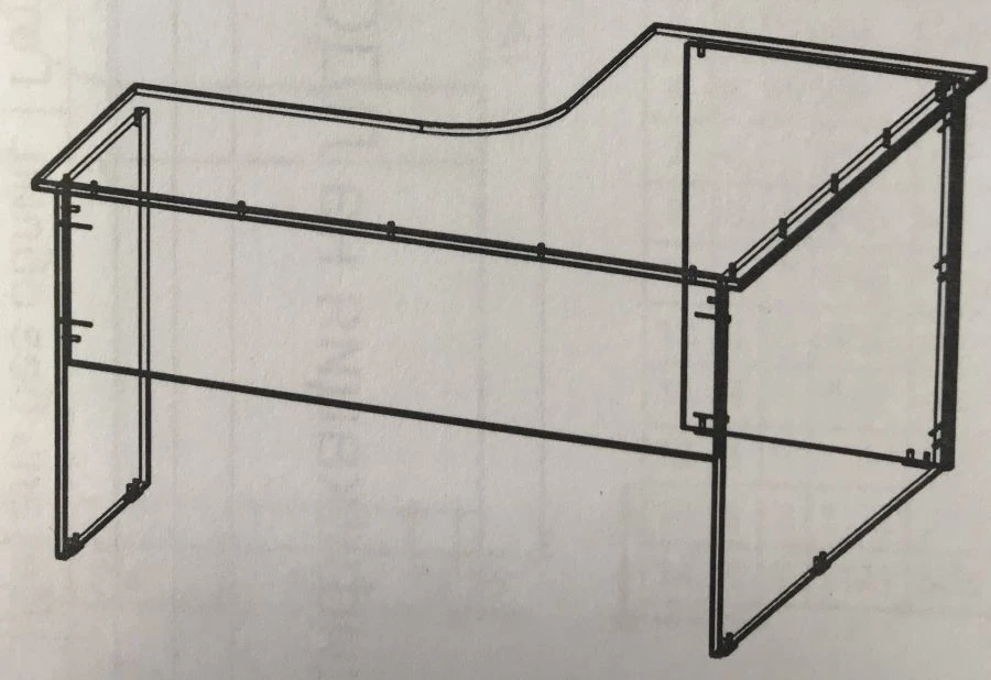 Corner Desk 1.2_1.36 for Office Use