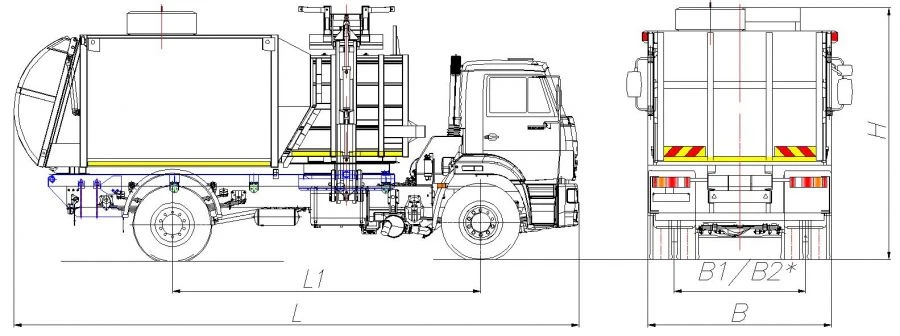 Side Loading Garbage Truck MK-4552-05