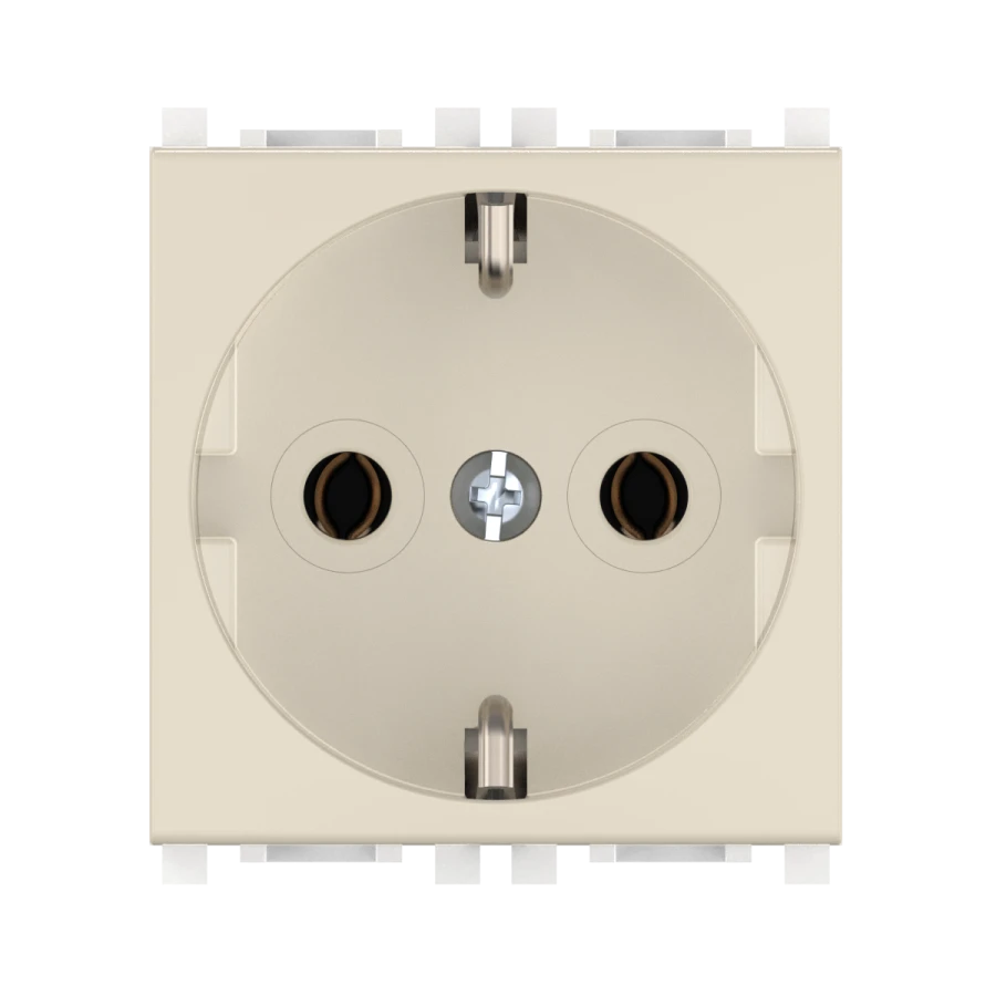 CADUCEUS ALING Experience Hidden Socket with Grounding 16A, Beige, Art. 74101.9