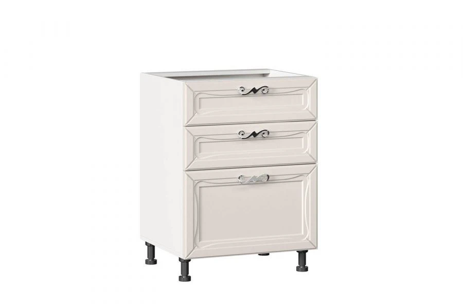 Bianca LD.271140.000 Kitchen Cabinet Front Set with 3 Drawers (Textured White Oak)