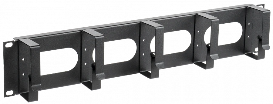 19" Cable Organizer ITK CO05-2M5RM, 2U, 5 Rings, Black