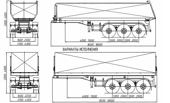 Dump Semi-Trailer 4589RB for Bulk Cargo Transport
