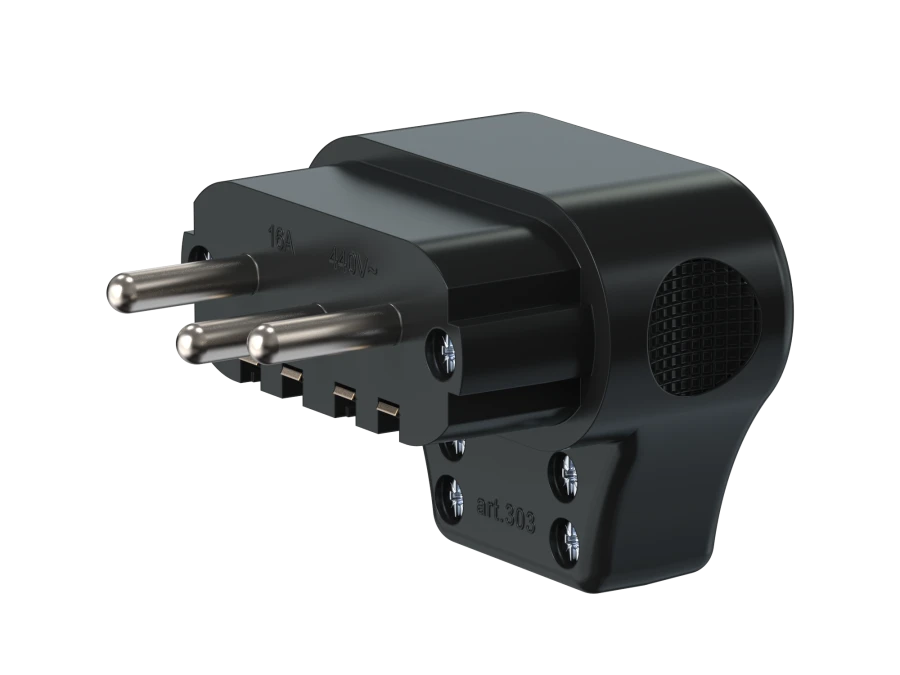 قابلة للتوصيل الكهربائية 3P+E، 16A، 440V~، أسود، فن. 303.13