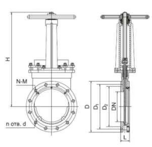 صمام انزلاقي فلانجي ZSH DN 50-2000 PN 1.0-1.6 ميغاباسكال