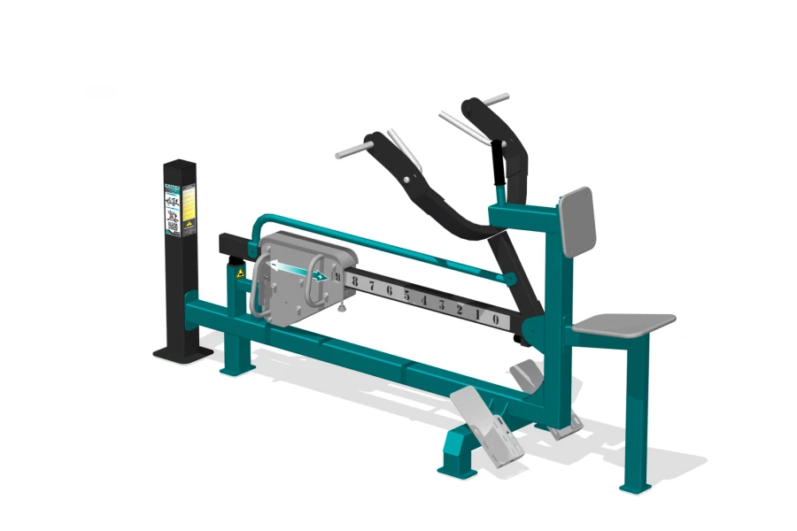 Outdoor Strength Trainer for Back, Biceps, and Abs with Adjustable Load